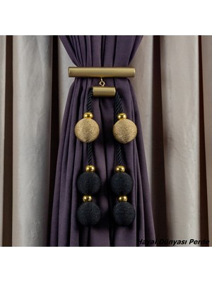 Hayal Dünyası Orta Bağlama Özel Yapım Ip Sargı 6 Toplu Perde Bağı Braçol Perde Aksesuarı