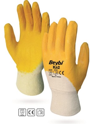 Sb Shopping Kn2 No:9 Sarı Nitril Pamuk Eldiven