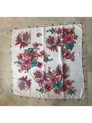 Mor Tırtıl El Işi Oyalı Yazma,eşarp Çeyizlik Hediyelik