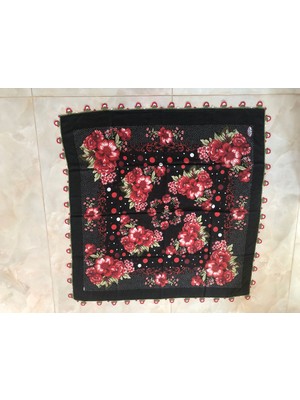 Mor Tırtıl El Işi Oyalı Yazma,eşarp Çeyizlik Hediyelik