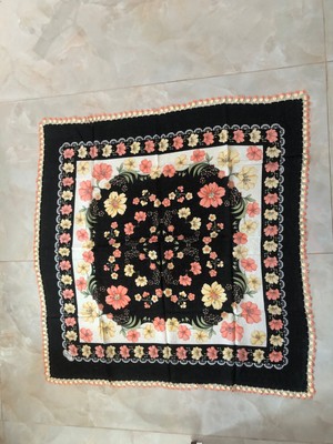 Mor Tırtıl El Işi Oyalı Yazma,eşarp Çeyizlik Hediyelik