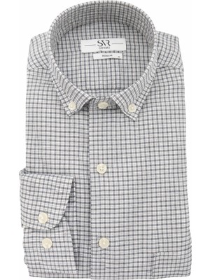 Süvari Rahat Kalıp Ekose Desenli Uzun Kol Cepli Gömlek