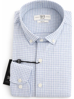 Süvari Rahat Kalıp Ekose Desenli Uzun Kol Cepli Gömlek