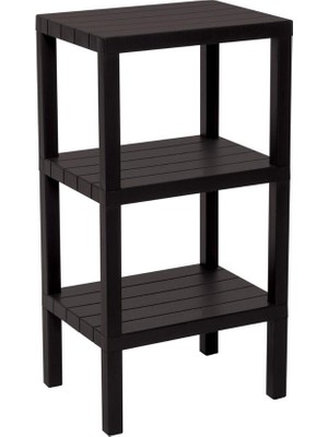 Go İthalat 3 Raflı Siyah Modüler Ünite Plastik 38X29X74 cm (5491)