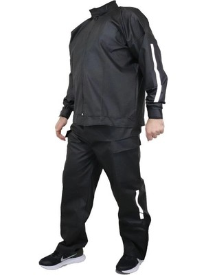 Hsc Bilişim Yağmurluk Takım (Bahçıvan Tipi Askılı Pantolon ve Mont) - Siyah -