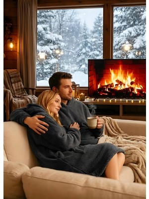 Packho Welsoft Kapüşonlu Giyilebilir Tv Battaniyesi – Unisex Oversize (1 Adet)