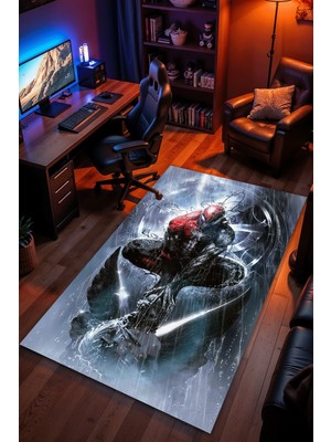 Charmbi Örümcek Adam Venom Halı Kaymaz Taban Kadife Dokulu Makinede Yıkanabilir Genç Odası Halısı Yolluk