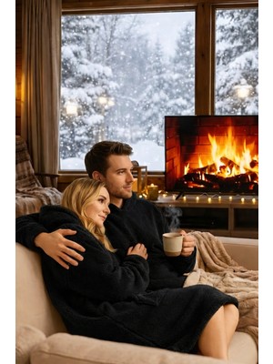 Packho Welsoft Kapüşonlu Giyilebilir Tv Battaniyesi – Unisex Oversize (1 Adet)