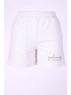 Trender Good Energy Baskılı  Kadın Şort 26YDT1000046