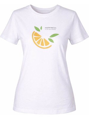 Trender Limon O Yaka Relaxed Fit Beyaz Kadın T-Shirt 26YDT1000013