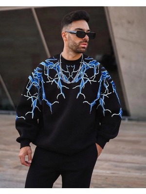 Hsc Bilişim Yıldırım Bisiklet Yaka Sweat - Siyah