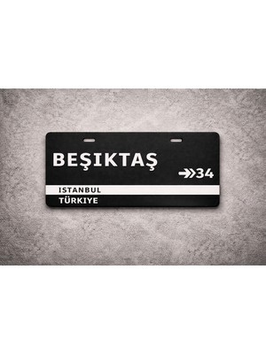 Abenova Beşiktaş Istanbul Tabelası  Beşiktaş Duvar Dekorasyonu & Bisiklet Plaka Dekorasyonu