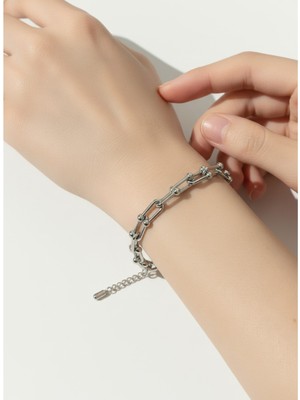 Atalya Accessory Premium Blanca Tifany Gümüş Renk Zincir Kadın Bileklik