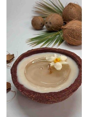 Floryn Vanilya Kokulu Hediyelik Doğal Hindistan Cevizi Mum – Masa Üstü Dekoratif Şık Tasarım