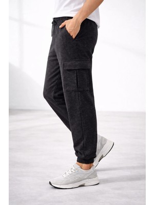 Hsc Bilişim Erkek Jogger Eşofman Altı Regular Fit , Kargo Cepli, Lastikli Paça, Günlük Spor Pantolon - Lacivert