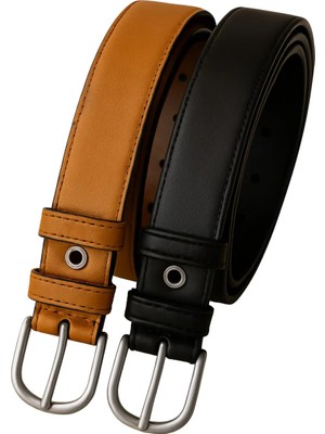 Çantachım Unisex Suni Deri 2'li Çocuk Kemeri