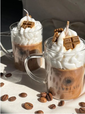 YummiVia Sıcak Çikolata Mum - %100 Bitkisel - Çikolata Kokusu