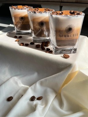 YummiVia Kahve Çekirdekli Kokulu Vegan Mum