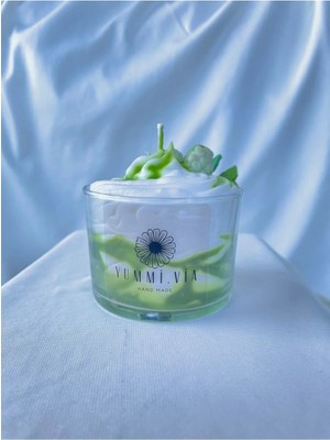 YummiVia Yeşil Böğürtlenli Kokulu Mum %100 Soya Wax