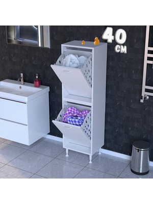 modilayn Nova 2 Bölmeli Akıllı Çamaşır Dolabı 40 cm