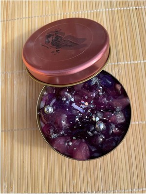 YummiVia Galaksi Mum - Rose Teneke Kokulu Soya ve Jel Mix Mum