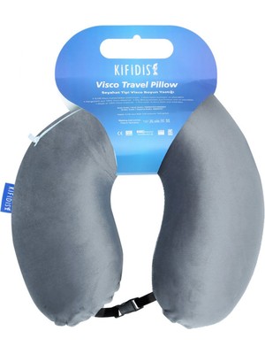 Kifidis Seyahat Tipi Visco Boyun Yastığı Çıkarılabilir Kılıf