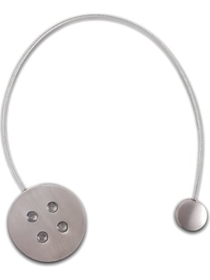 Alesta Home Alesta Home Yuvarlak Metal Mıknatıslı Perde Tutucu Magnet 7x48cm