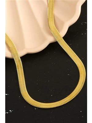 Tkçbj Lüx Italyan Çelik Zincir Kolye 45CM Tkçbj