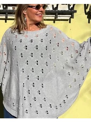 Fibula Merserize Kalp Desen Standart Beden Yarasa Kol Bluz 36-48 Bedenler Arası Olur