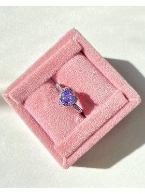 Mor Kalpli Ciddi Ilişki Yüzüğü