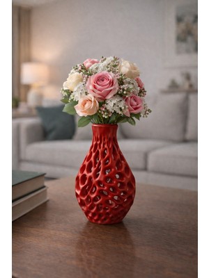 Abenova Modern Organik Desenli Dekoratif Vazo