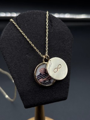 Zafer İnan 925 Ayar Fotoğraflı Gümüş Kolye