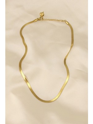 Balkan Grup 316L Çelik Altın Renk 45 cm Italyan Zincir Model Kadın Kolye