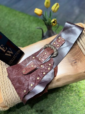 Yılday Gür Butik Hugh Luxe El Yapımı Deri Kemer - Standart Beden