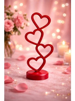 Abenova Romantik Kalp Dekor  Modern Masa Üstü Aşk Temalı Ev Dekoru