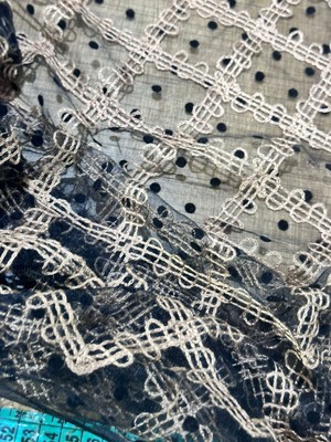 Gönülden Tasarım Puantiyeli Ekose Tül Kumaş Parça 160X100 cm