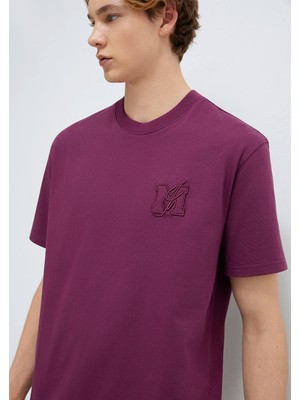 Mavi MJ Logo Detaylı Mor Tişört 0612885-70670
