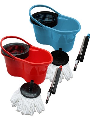 E-Bulurum 18LT---ŞİRİNK--- Renkli Otomatik Dönerli Kova Mop Temizlik Seti (5067)