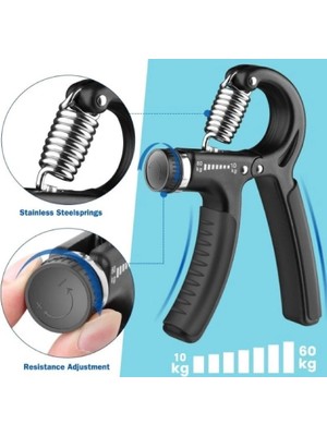 Balkan Grup Sertlik Ayarlı El Yayı Ayarlanabilir Bilek Kas Güçlendirme Aleti 10-60 kg