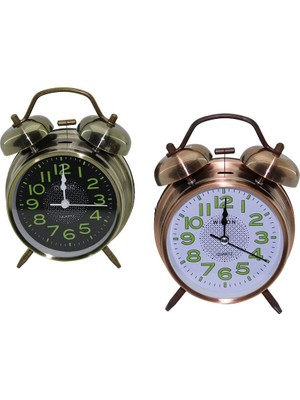 E-Bulurum Büyük Masa Çalar Saat Büyük Fosforlu Rakamlar Çap: 10CM (5067)