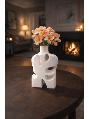 Abenova Soyut Tasarım Dekoratif Vazo | Iskandinav Stil Vazo