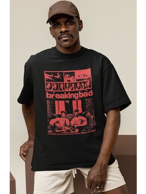Sevbano Tasarım Breaking Bad Efsane Dizi Baskılı Unisex Oversize Tişört