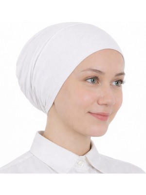 Mim Eşarp ve Şal Bağlamalı Kaymaz Penye Bone