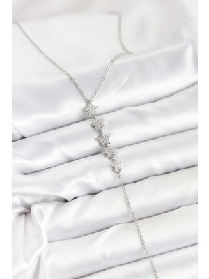 Balkan Grup 316L Çelik Zincir Gümüş Renk Yıldız Model Y Kolye