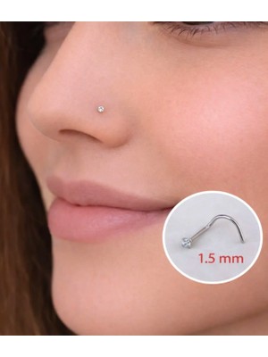Bylin Zirkon Taşlı Spiral Cerrahi Çelik Hızma-Kalınlığı 0,8mm - Taş çapı 1,5mm(en minik taşlı)1 Adet