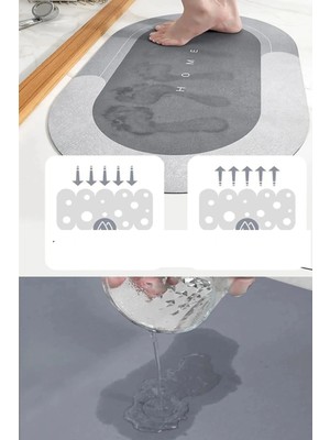 Sihirli Su Emici Kaydırmaz Banyo Paspası Banyo Ayak Matı