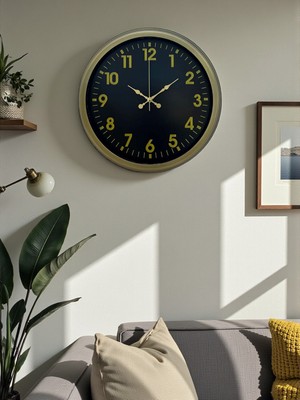 Nemere 40 cm Metal Eskitme Klasik Duvar Saati