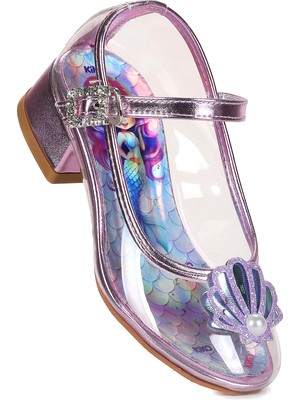 Kiko Kids Deniz Kızı Şeffaf Kız Çocuk Topuklu Abiye Ayakkabı