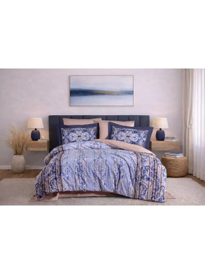Bilfold Çift Kişilik Poplin Nev Alandra Indigo