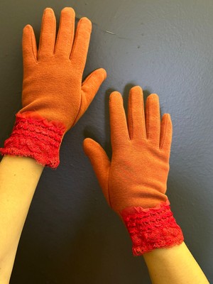 Gönülden Tasarım Kiremit Renk Tüllü Kadın Elven S-M Beden